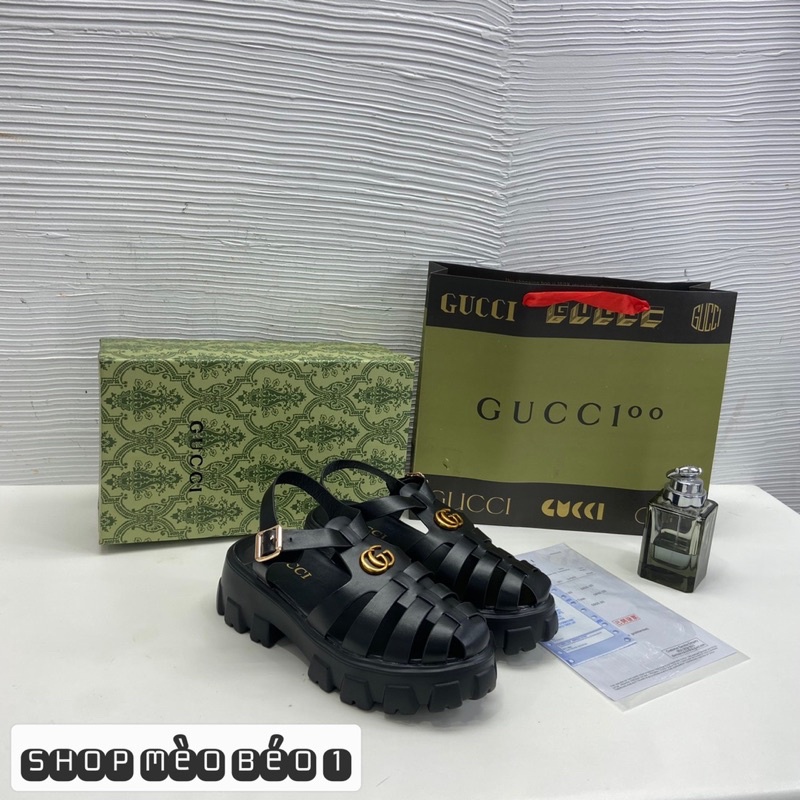 Sandal giọ gc tag đồng gót vuông fullbox