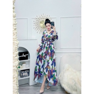 Đầm Maxi Họa Tiết Xẻ Đùi