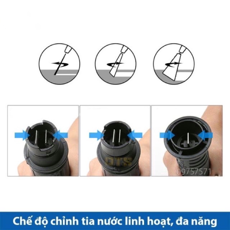 Béc xịt rửa xe mỏ vịt kiểu gài gắn súng xịt rửa áp lực cao - Lắp được bình bọt tuyết 0,5L