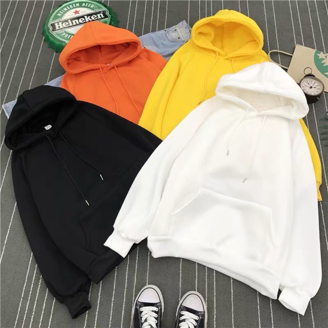 (Mua 1 tặng 1 phần quà ) Áo quảng châu, nỉ bông cao cấp, form ulzzang, có ngoại cỡ , BIGsize , Hoodies basic trơn