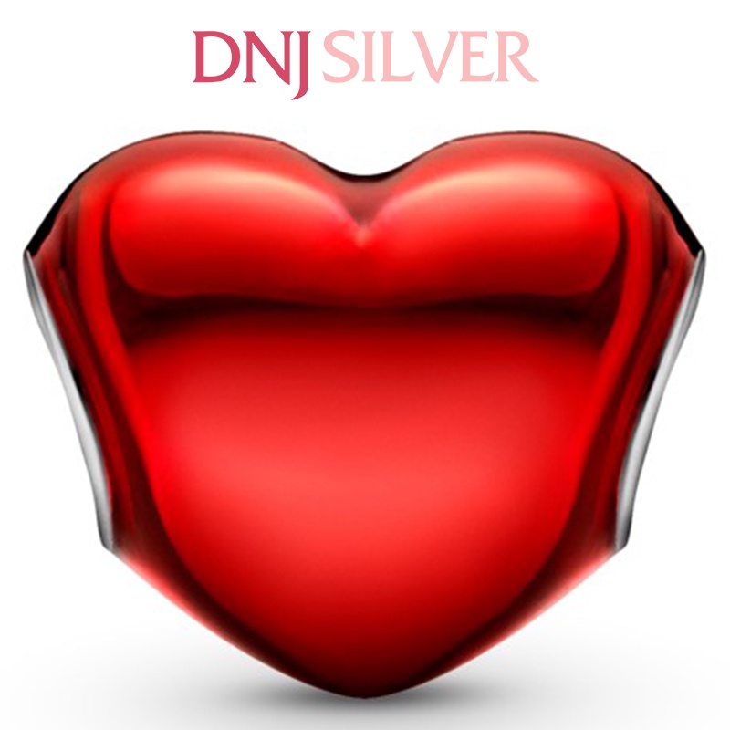 [Hàng cao cấp] Charm bạc 925 cao cấp, hàng chuẩn bạc - Charm Metallic Red Heart thích hợp để mix vòng tay charm - DN126