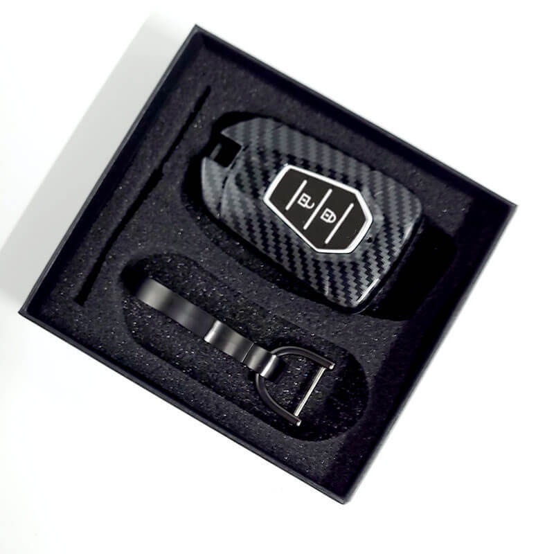 Vỏ Bọc Chìa Khóa Điều Khiển Từ Xa 2 Nút Bằng Sợi Carbon Cho Isuzu X-Series v-Ccross 2022 2022 Dmax Mux D-max 2021 ship