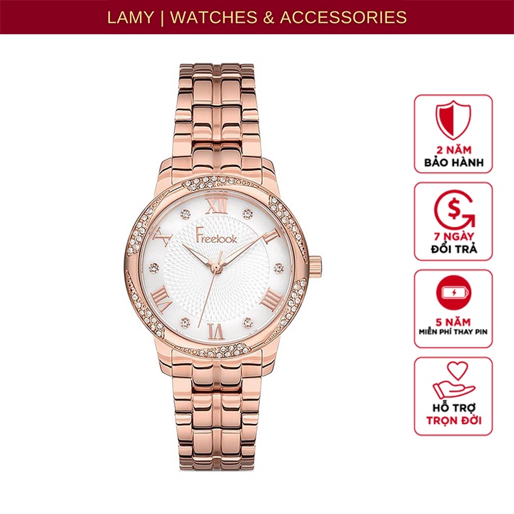 Đồng hồ nữ Freelook Love Like Sunshine Rose Gold Watch FL6407 - Lamy watch