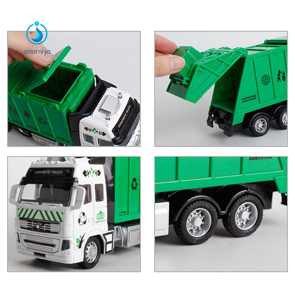 Đồ chơi xe tải thiết kế kéo lùi về sau bằng hợp kim cho bé