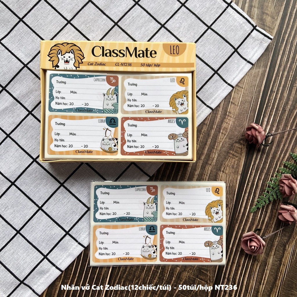 Nhãn vở Classmate CAT ZODIAC CL-NT236