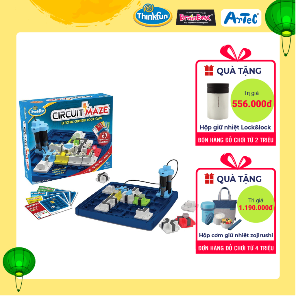 (Ảnh thật - Chính hãng) Bộ đồ chơi thông minh kích thích tư duy cho bé Circuit Maze 1008-WLD, thương hiệu THINKFUN - Mỹ