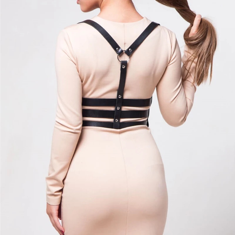 Thắt Lưng Da Màu Đen Phong Cách Harajuku Gothic Có Thể Điều Chỉnh Cho Nữ 2021