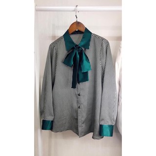 ⚡️BÁN SỈ⚡️Áo Sơ mi lụa viền xanh