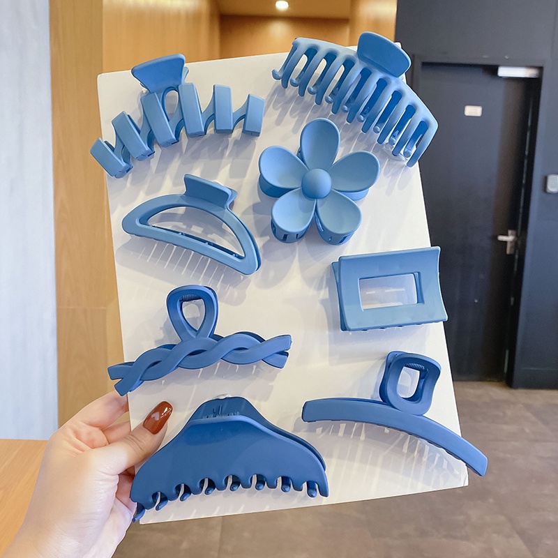 Kẹp Tóc Acrylic Màu Xanh Dương Thời Trang Hàn Quốc Cho Nữ