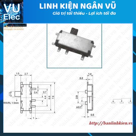 Combo 5 Công Tắc Gạt MP3 MK12C02