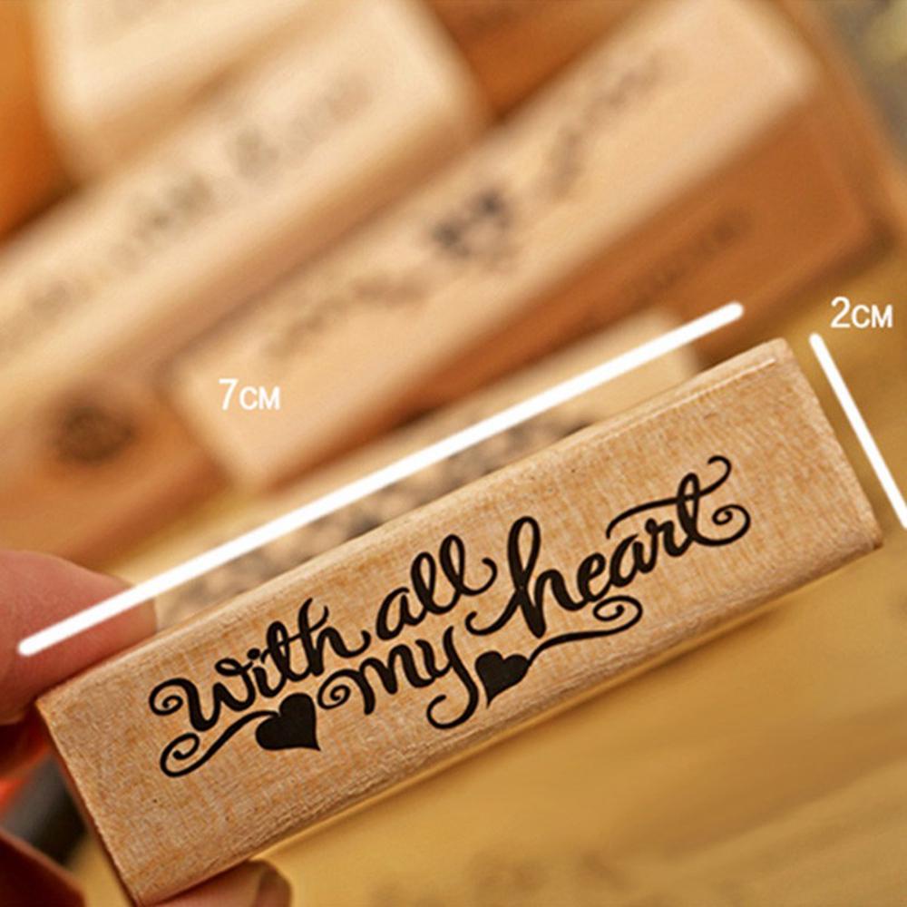 Con Dấu Gỗ In Họa Tiết Sáng Tạo Phong Cách Retro