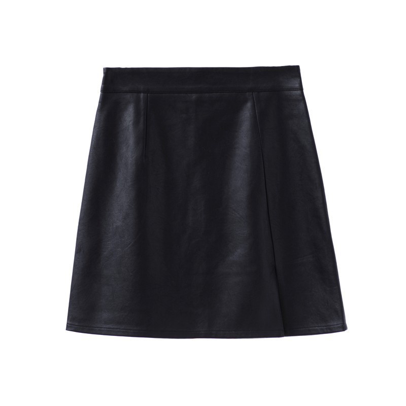 Chân váy A lưng cao, Váy Da thời trang hàn quốc