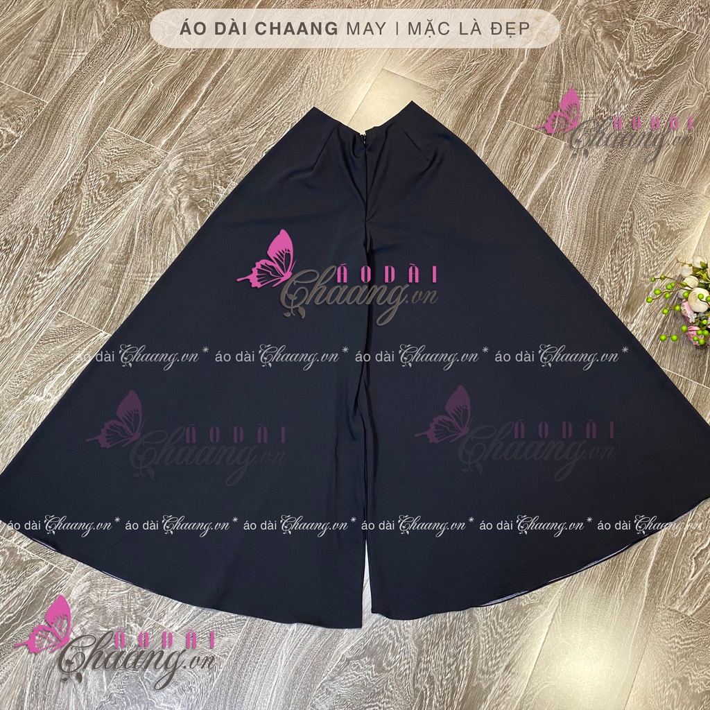 Quần 2 lớp ống váy mặc áo dài đẹp_Chaang_May sẵn quần ống rộng, vải lụa chiffon