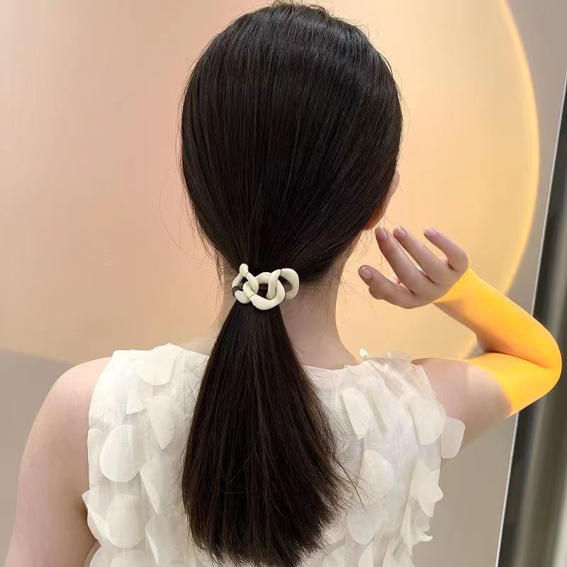 Set 9 dây buộc tóc Hàn Quốc màu cà phê sữa đá siêu dễ thương cho chị em