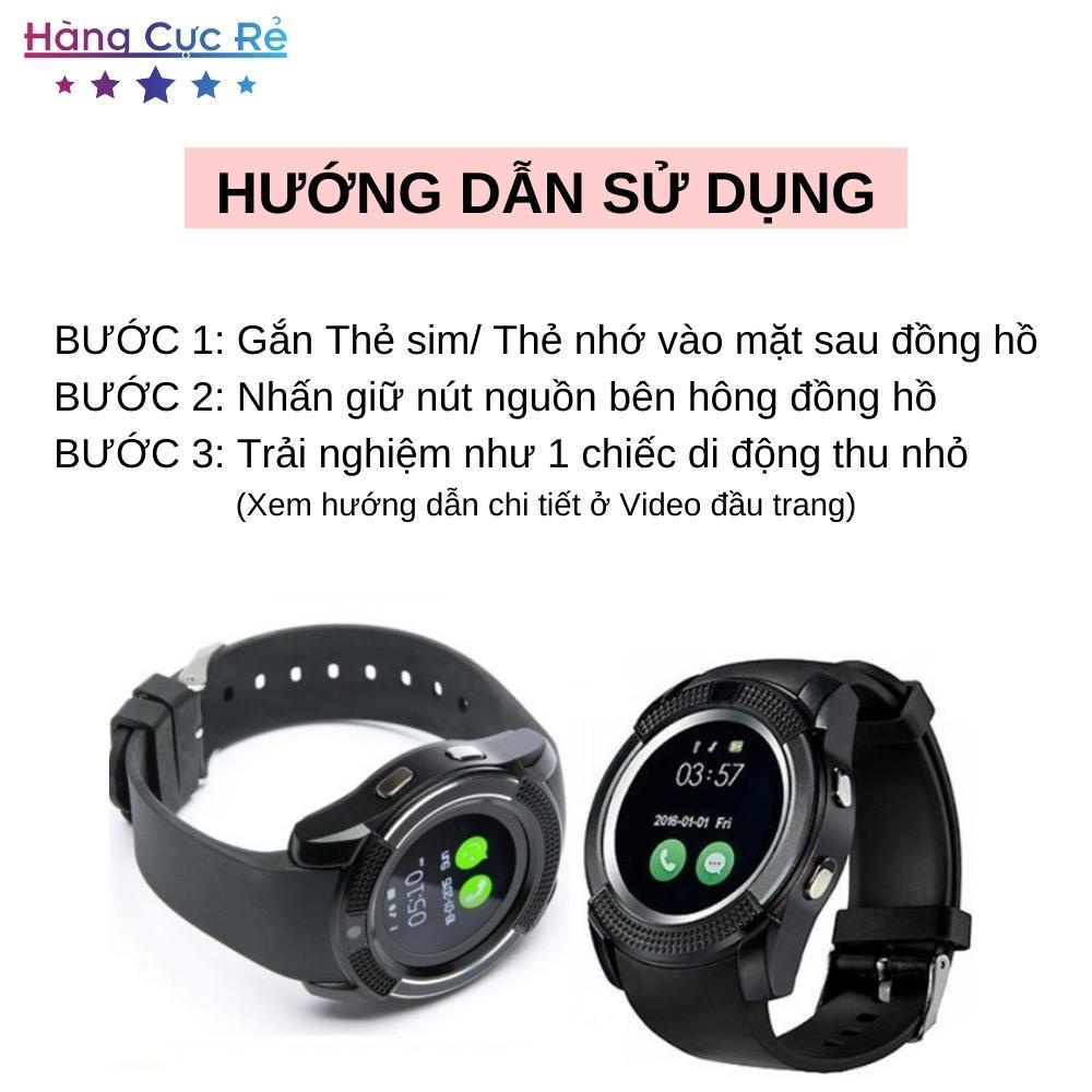 Đồng hồ thông minh điện tử nghe gọi, chụp hình, nghe nhạc smart watch HCRV8 - Shop Hàng Cực Rẻ