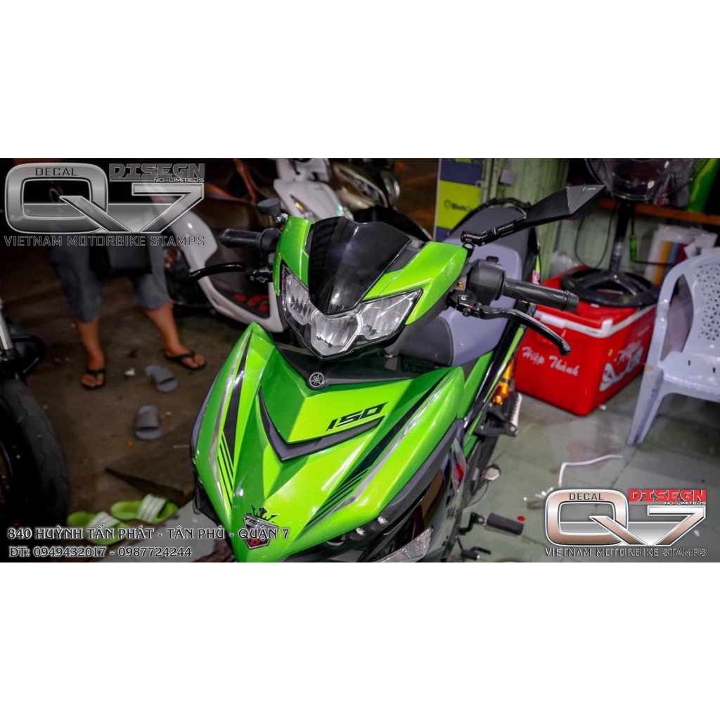 Tem Rời EXCITER 150 MX XANH DEN