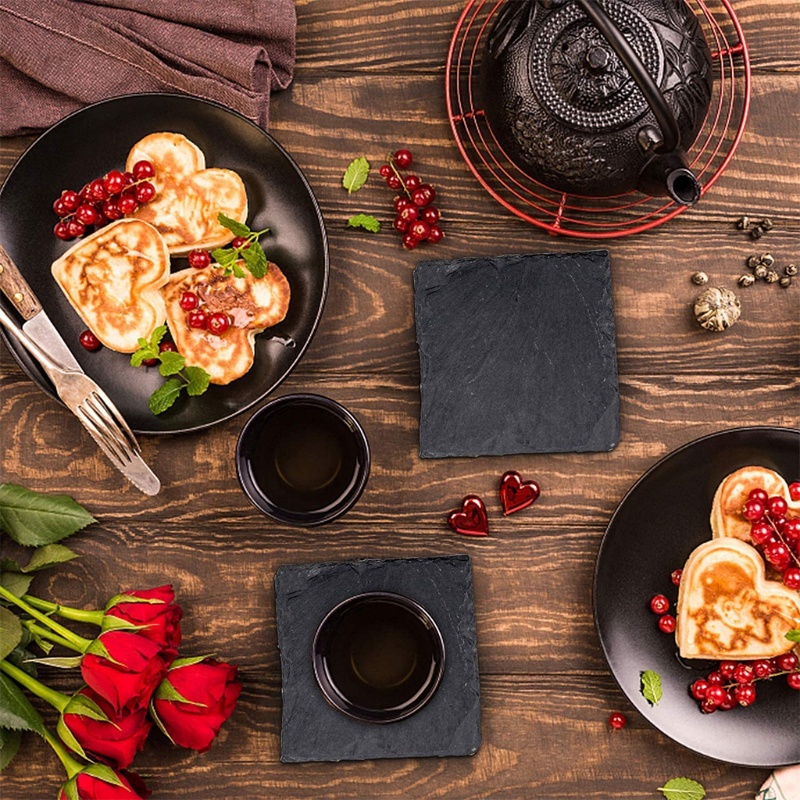 Set 8 Tấm Lót Ly Thủy Tinh 3 Kiểu Thiết Kế Sang Trọng