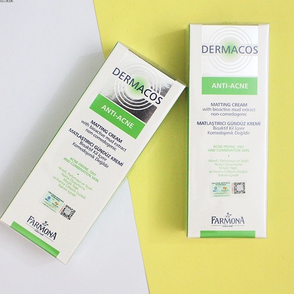Kem Dưỡng Dermacos Anti Acne Matting Cream Kem Dưỡng Da Kiềm Dầu Ban Ngày 50ml