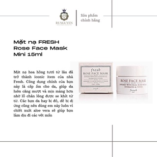 Rs Nguyen - Mặt nạ Fresh Rose Face Mask Mini 15ml