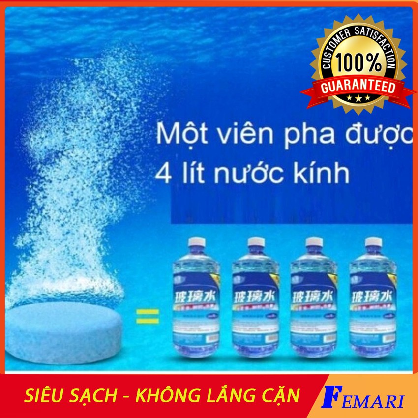 Viên sủi rửa kính xe chuyên dụng, chất tẩy rửa kính lái xe ô tô