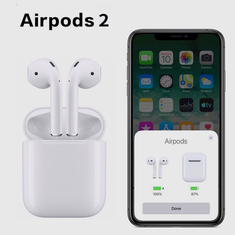 (BH 12 Tháng) Siêu Phẩm Tai Nghe Airpods 2 [ Check Setting - Đổi Tên - Định Vị - Hiển thị phần trăm pin liên tục ] | BigBuy360 - bigbuy360.vn