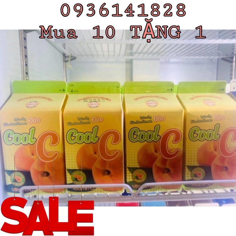 sữa chua uống lên men cool c đào Dalatmilk 200ml mua 10 tặng 1