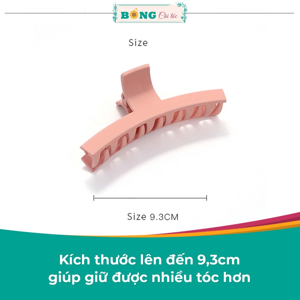 Kẹp tóc càng cua phong cách Hàn Quốc chất liệu nhựa hình vòng cung kích thước lớn nhiều màu sắc KN20 - kẹp BÔNG Cài Tóc