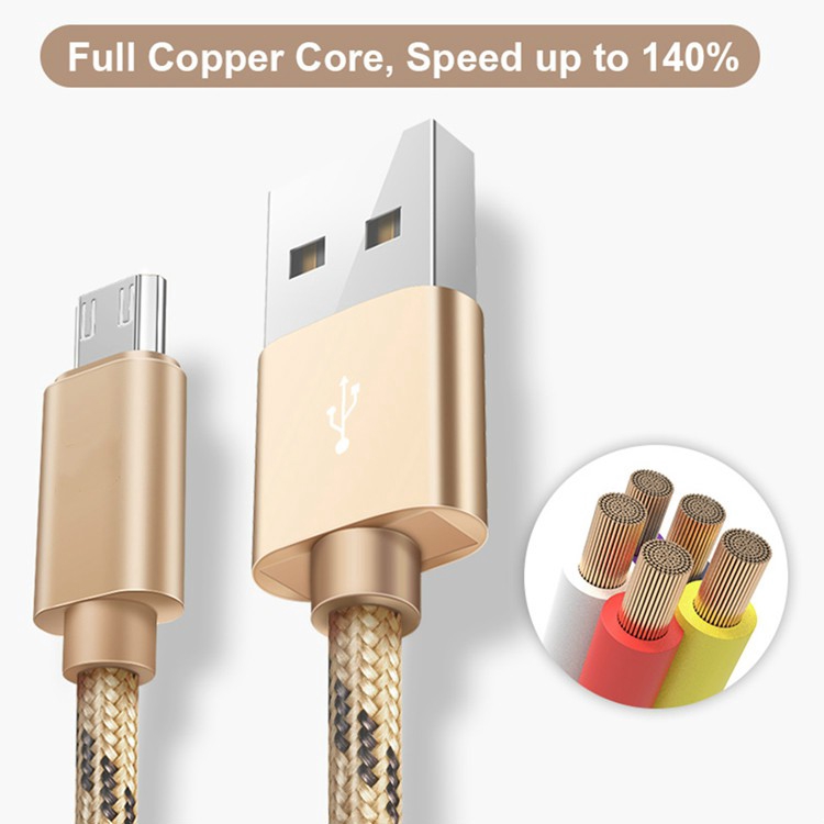 Cáp Sạc Nhanh Usb 2.1a 1m/1.5m Cho Điện Thoại