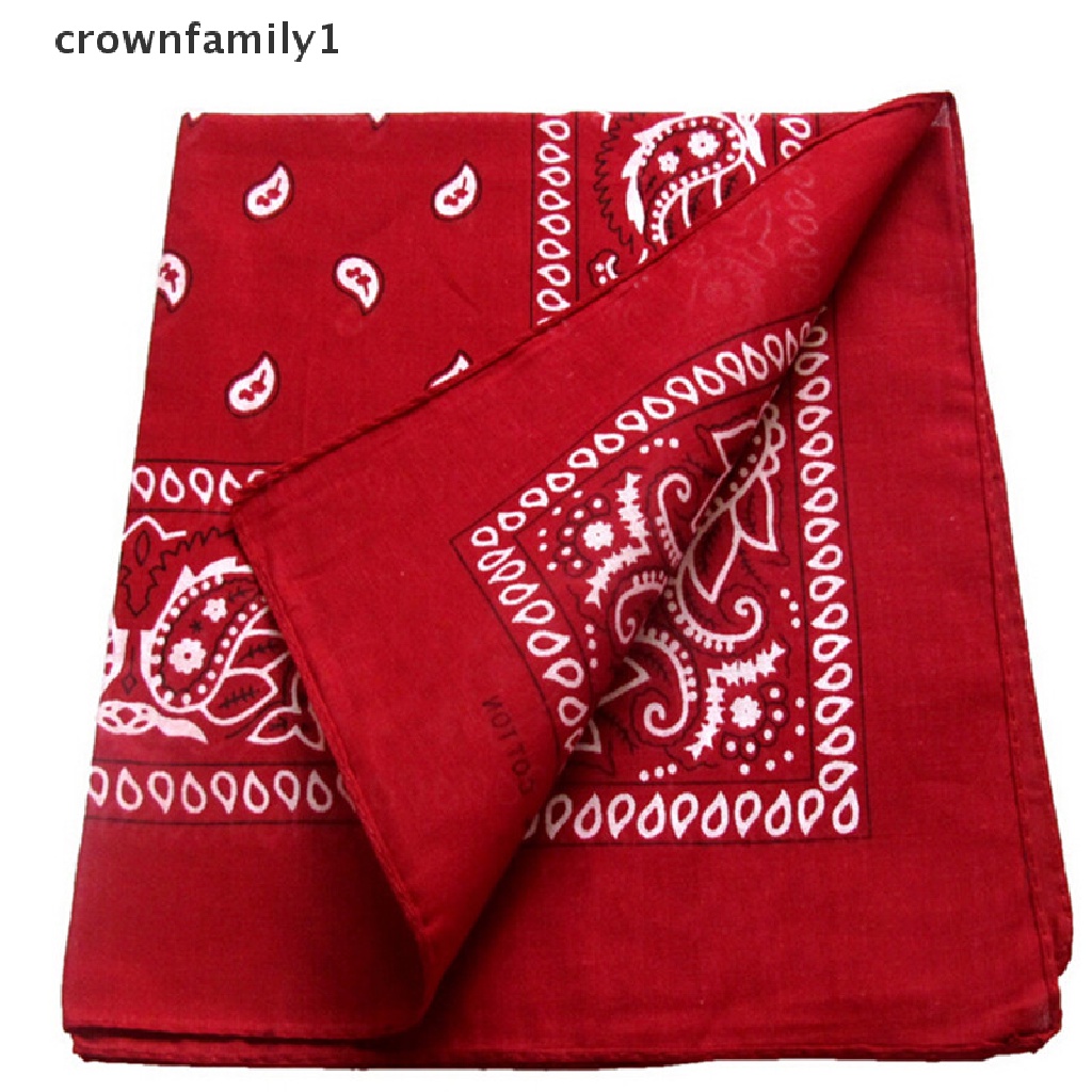 [crownfamily1] Khăn Trùm Đầu Bandana Bằng Cotton Quấn Đầu Mùa Hè Hình Ngôi Sao Paisley Fan Paisley