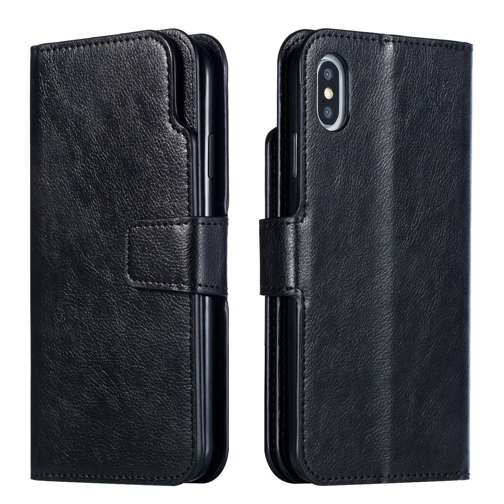 Bao da điện thoại kiêm giá đỡ có ngăn thẻ đa năng cho Iphone X/Xr/Xs/Xsmax | BigBuy360 - bigbuy360.vn