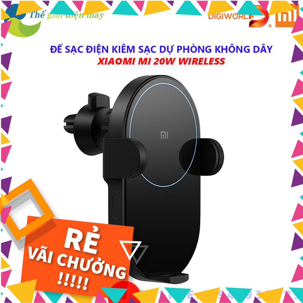 [Bản Quốc Tế] Đế giữ tự động kiêm sạc không dây 20W ô tô Xiaomi - bảo hành 6 tháng - Shop thế Giới điện máy [SALE]