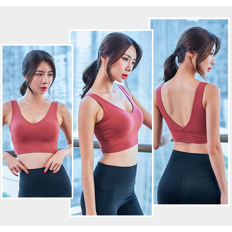 Áo bra Yoga Gym gân tăm CAO CẤP lưng chữ V SÀNH ĐIỆU | BigBuy360 - bigbuy360.vn