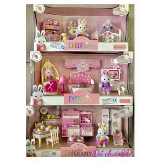 BỘ ĐỒ CHƠI TRANG TRÍ NỘI THẤT NHÀ THỎ - 1 HỘP (BÁO MẪU CHO SHOP)