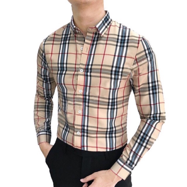 Áo sơ mi nam hàn quốc dài tay kẻ sọc đẹp cao cấp F8888 Kẻ BBR001
