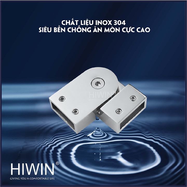 Chuyển góc đa hướng phòng tắm kính inox 304 mặt gương dùng cho ống 10x30mm HIWIN SB-616F