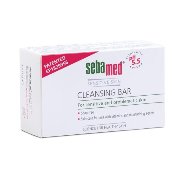 Xà Phòng Làm Sạch Kháng Khuẩn Ngừa Viêm Sebamed Sensitive Skin Cleansing Bar Ph5.5 Từ Đức Bánh 100Gr - cvspharmacy