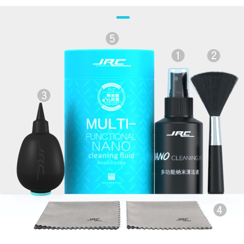 Bộ Vệ Sinh LAPTOP, MÁY TÍNH MACBOOK JRC Chính Hãng Cao Cấp 5 Món Làm Sạch Ống Kính Máy Ảnh, Màn Hình Điện Thoại, Tivi
