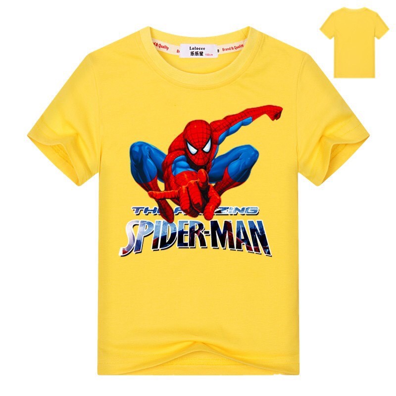 ÁO THUN BÉ TRAI CAYABE NGƯỜI NHỆN SPIDERMAN MÀU VÀNG