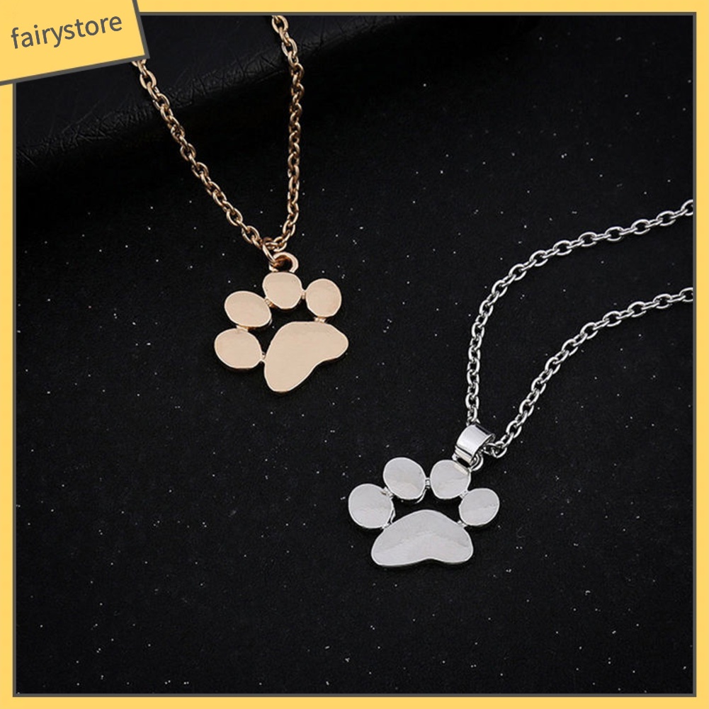 Dây Chuyền Hợp Kim Mặt Hình Dấu Chân Cún Đáng Yêu Cho Nữ