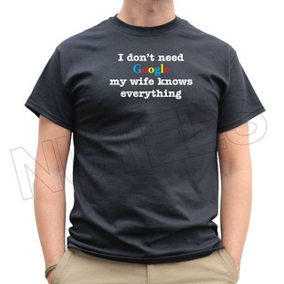 Áo thun nam không tay in chữ I Don 't need Google My Wife Everything cá tính