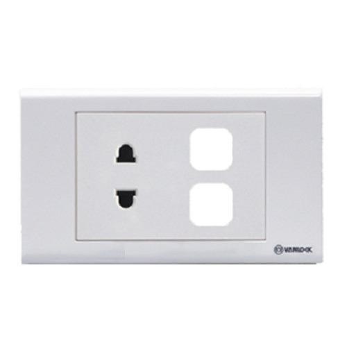 Ổ cắm đơn - 2 chấu + 2 lổ SINO VANLOCK