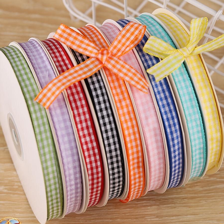 Ruy Băng Caro Phụ Kiện Trang Trí  Hộp Quà Bánh Phụ Kiện Tóc May Mặc Handmade RỘNG 1 CM CUỘN 1 MÉT – RUYBANG1M