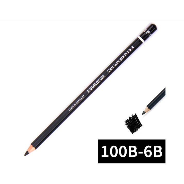 [Mã BMINCU50 giảm 50K đơn 250K] Bút Chì Gỗ Staedtler Mars Lumograph Black HB-2B-4B-8B