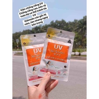 Viên Uống UV Care Plus hỗ trợ chống Nắng Fine Japan Nhật Bản túi 30 viên&amp;45v