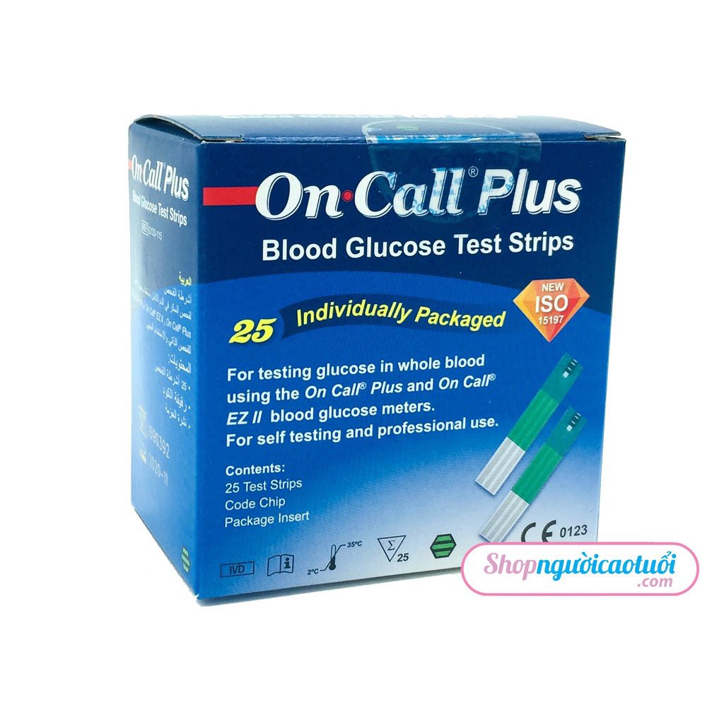 QUE THỬ TIỂU ĐƯỜNG ON CALL PLUS (HỘP 25 QUE)