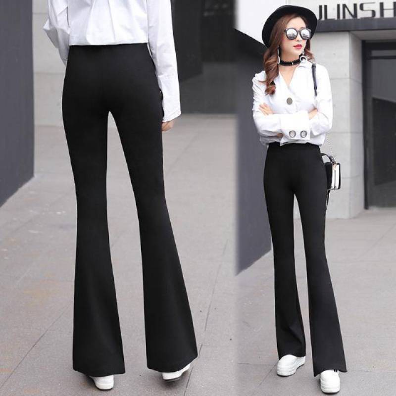 Quần legging ống loe cạp cao dáng dài chất cottong co dãn thoải mái QN612
