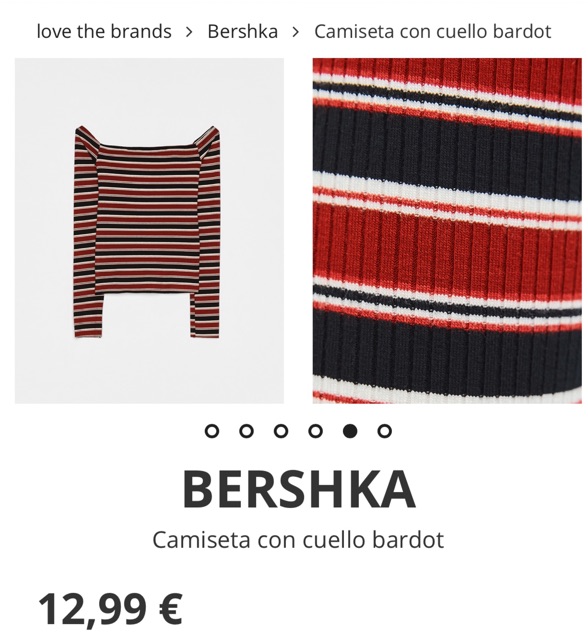 Áo Bershka trễ vai