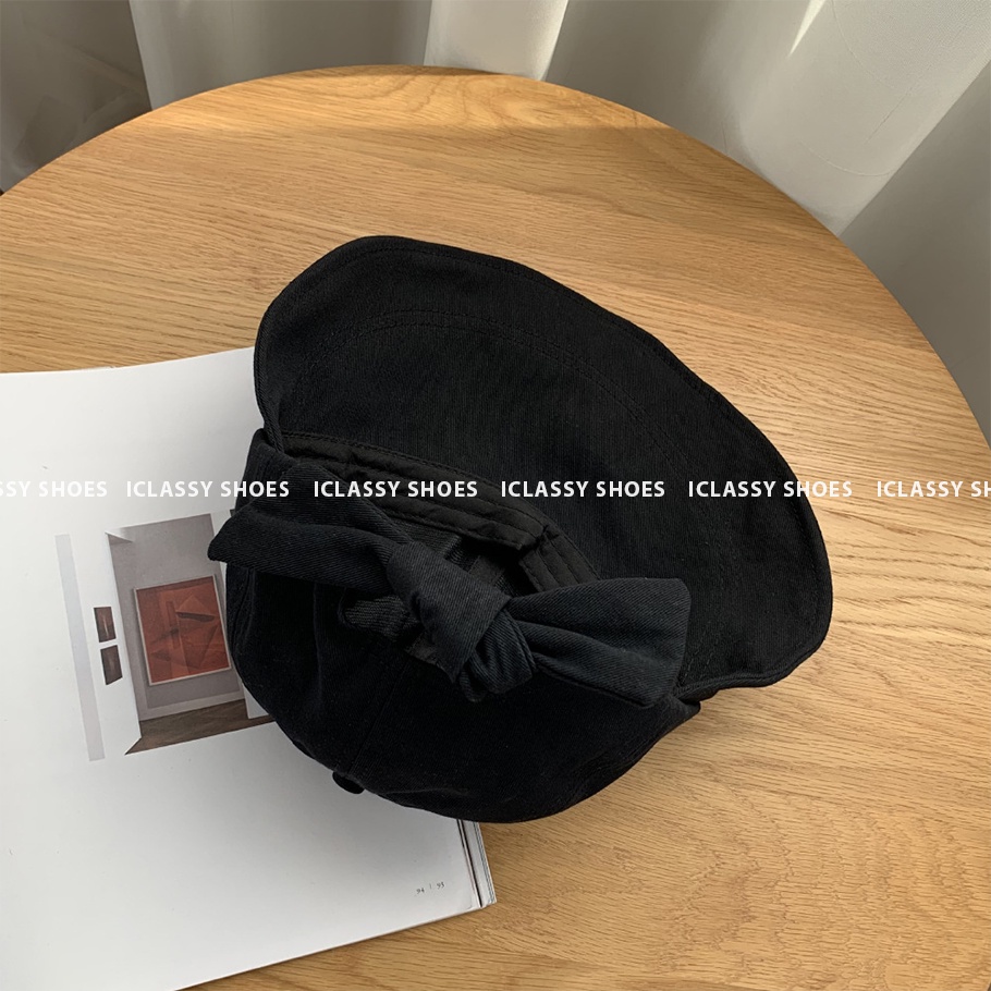 Mũ Lưỡi Trai Vành Rộng Ulzzang Vintage, Nón Chống Nắng Trơn Vải Bông Cao Cấp Buộc Dây Phía Sau Hàn Quốc - Iclassy_shoes