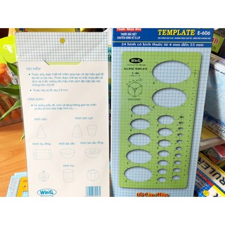 Thước chuyên dùng vẽ Ellipse E-606