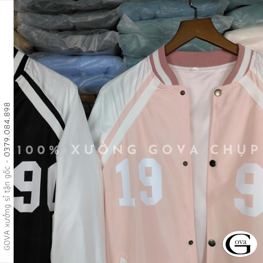 Áo Khoác Bomber 1990 Chất Dù 2 Lớp Nam Nữ Form Rộng Unisex, Áo Gió Chống Nắng Ulzzang GOVA